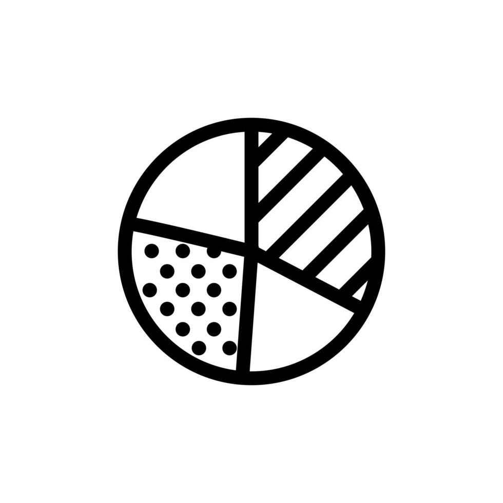 dividing the chart icon vector. Isolated contour symbol illustration vector