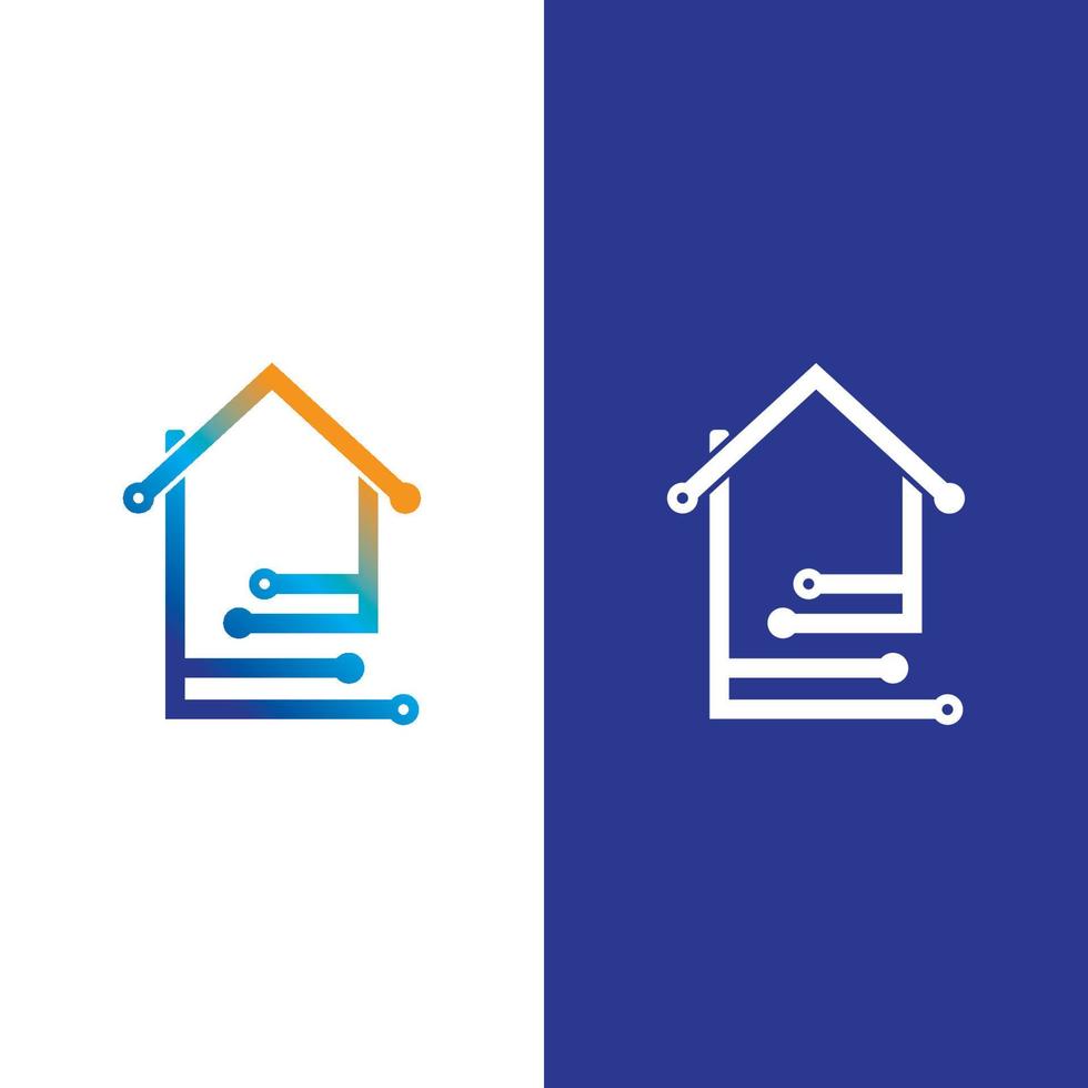 home tech logo vector illustration