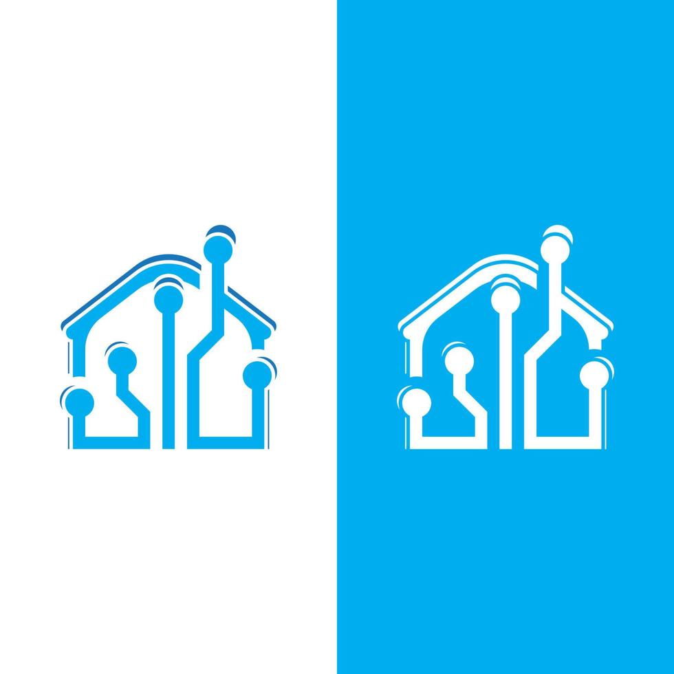 home tech logo vector illustration