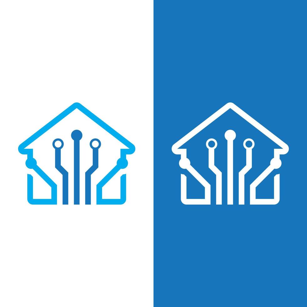 home tech logo vector illustration