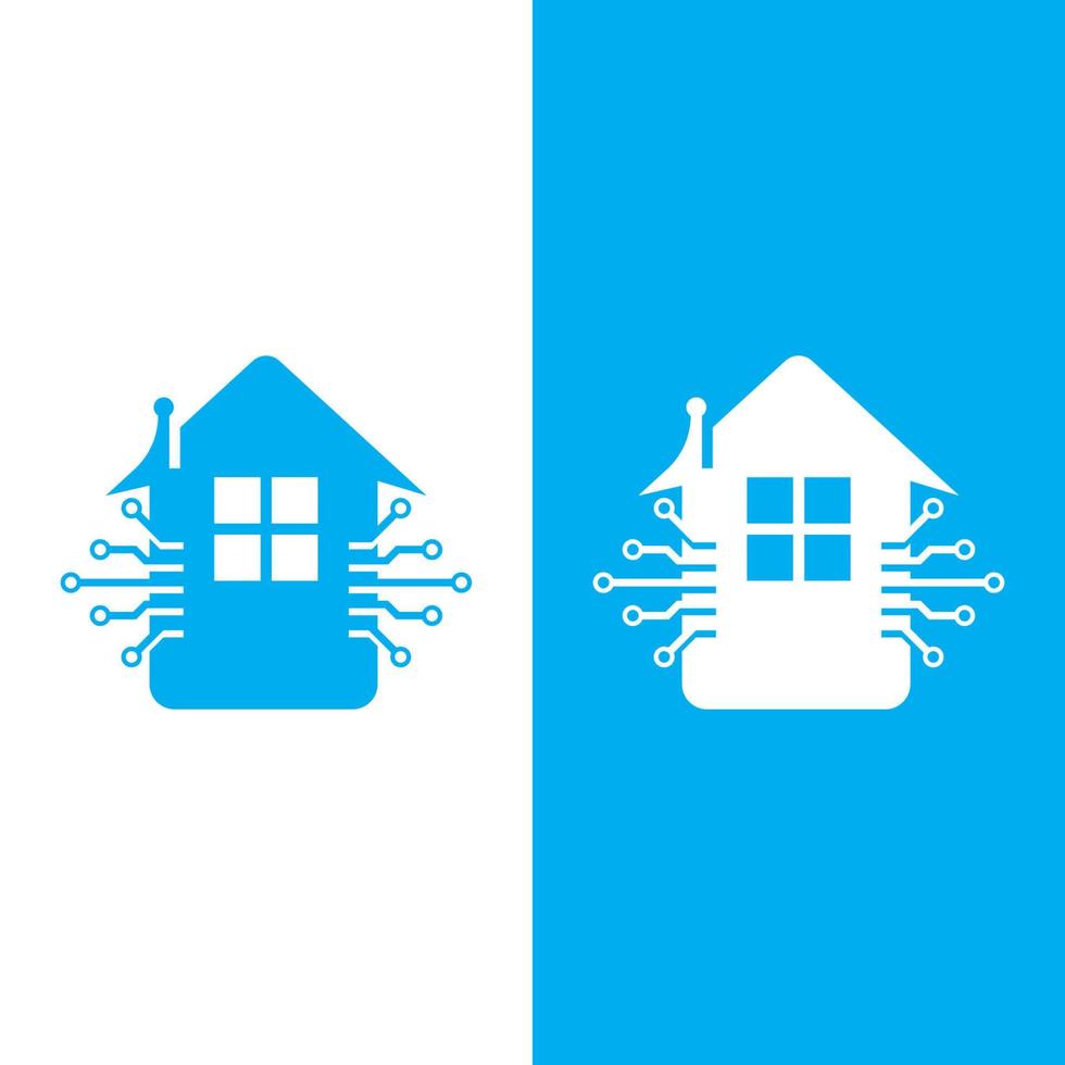 home tech logo vector illustration