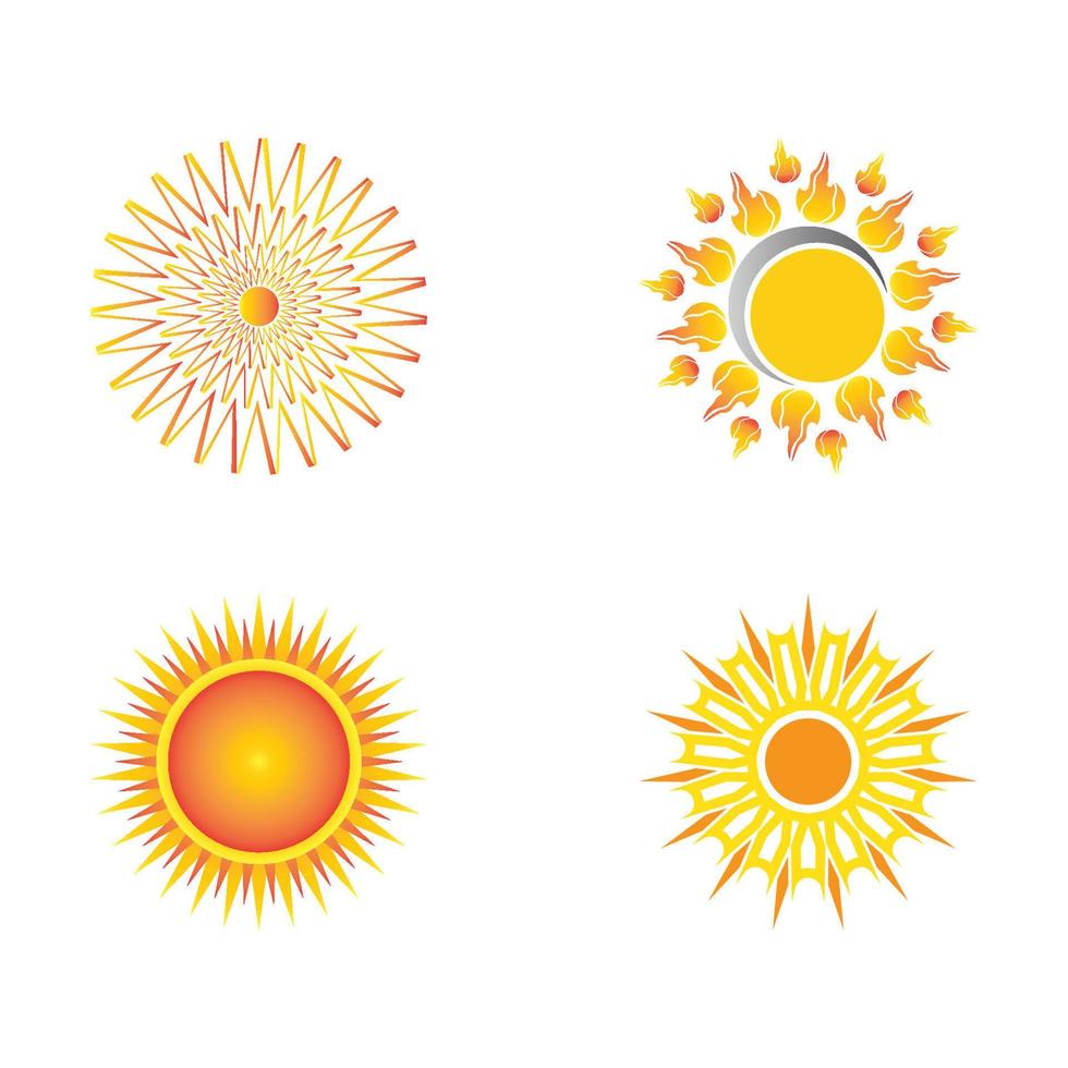 icono de ilustración de vector de sol