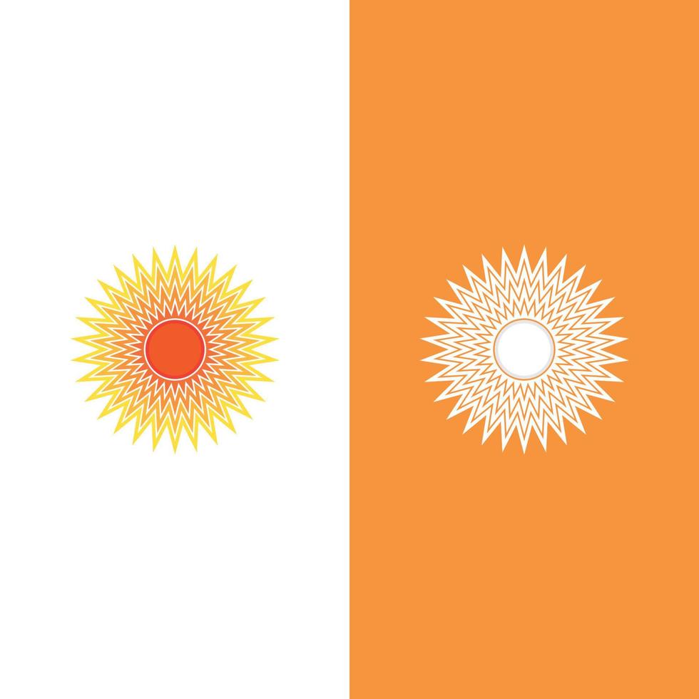 icono de ilustración de vector de sol