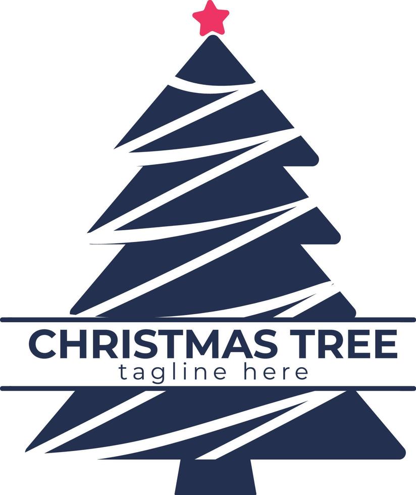 Christmas coloring tree vector template