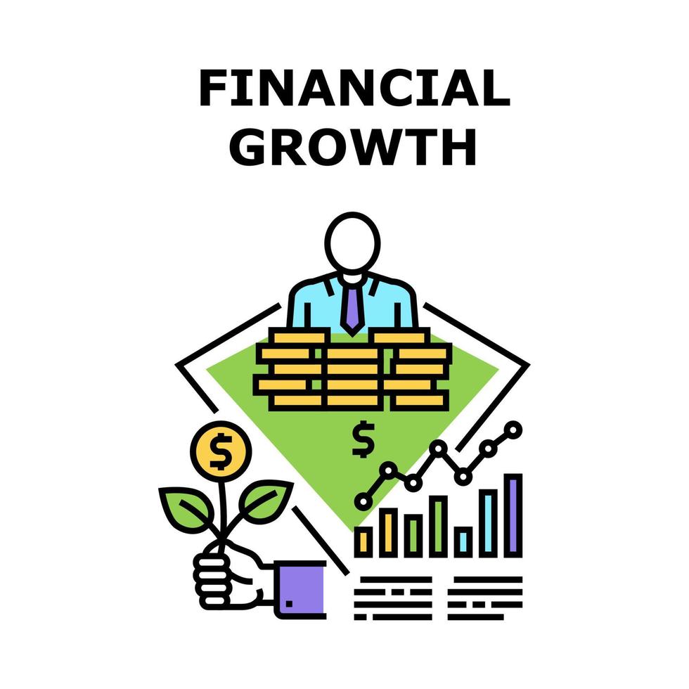 Financial Growth Vector Concept Color Illustration