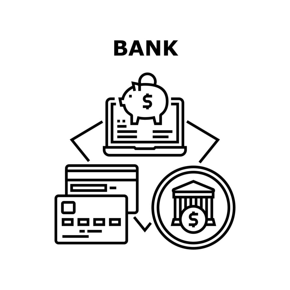 Bank Finance Vector Concept Color Illustration