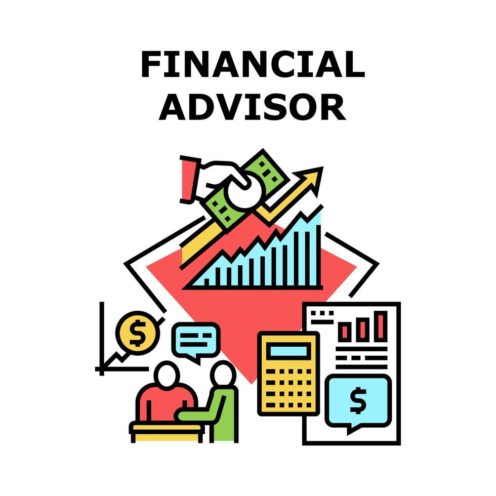 Financial Advisor Vector Concept Illustration