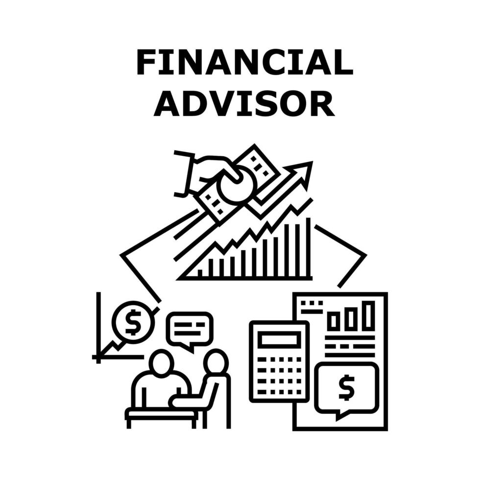 Financial Advisor Vector Concept Illustration