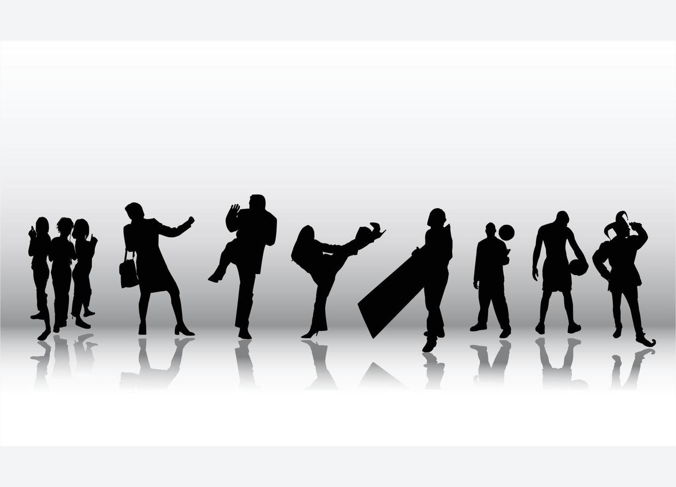 Modern man women Silhouette people  vector template