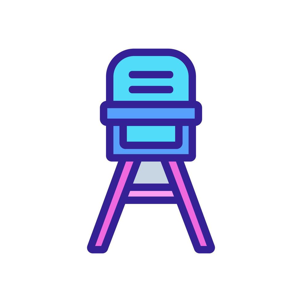 baby chair transformer for feeding icon vector outline illustration