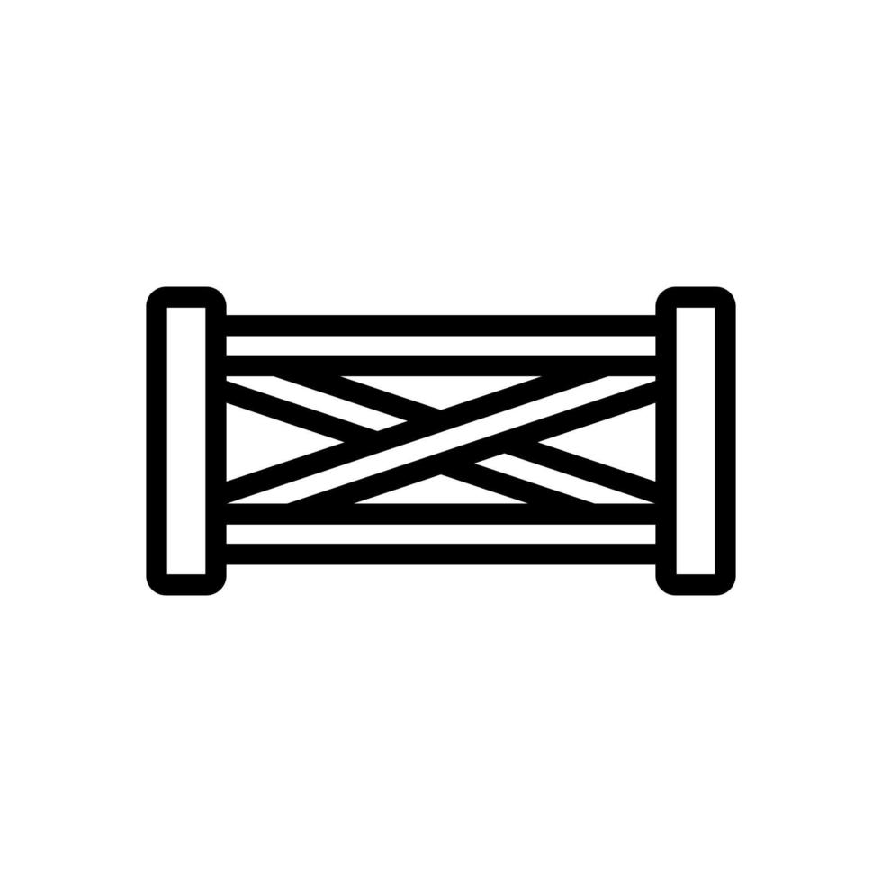 wooden fence icon vector. Isolated contour symbol illustration vector