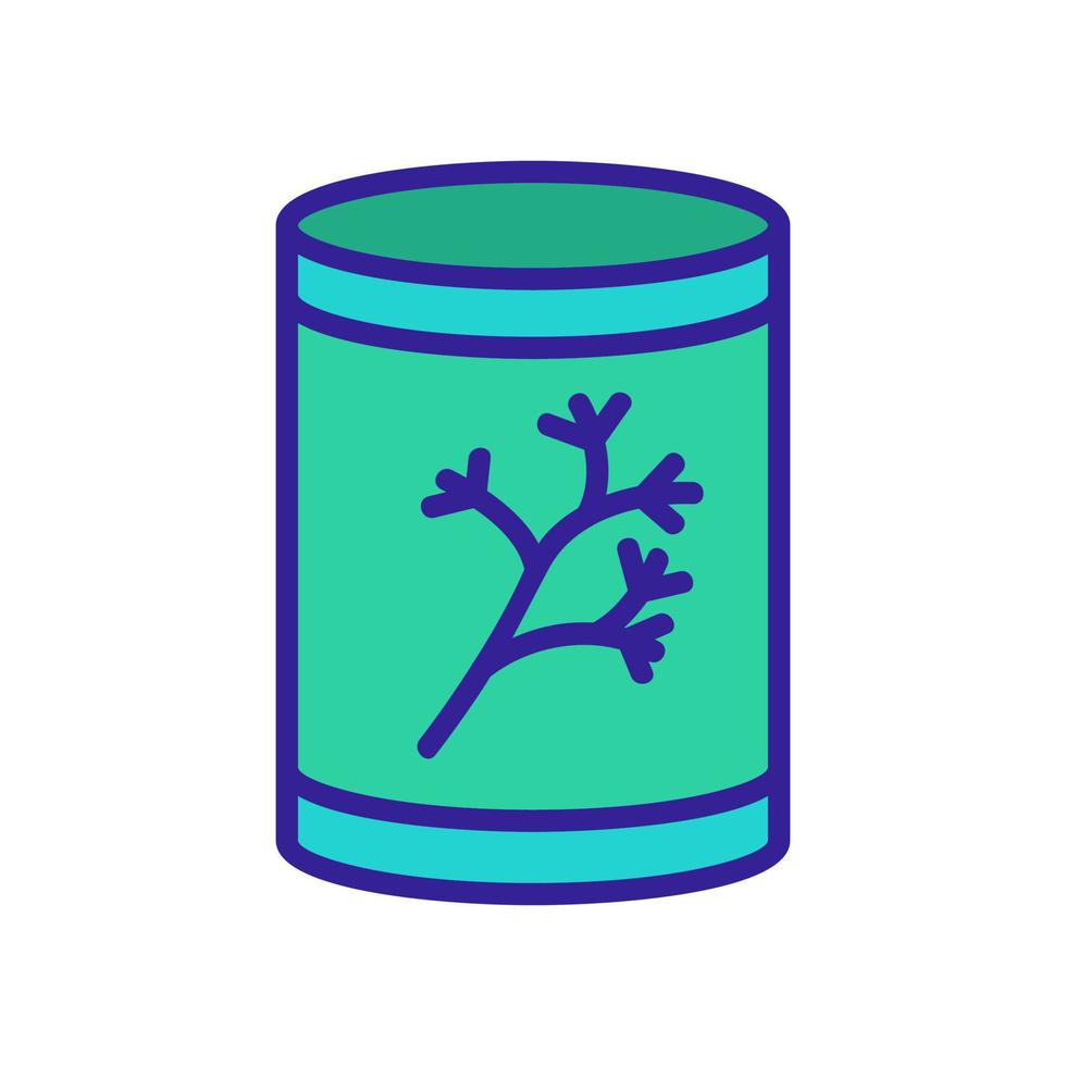 can of dill icon vector outline illustration