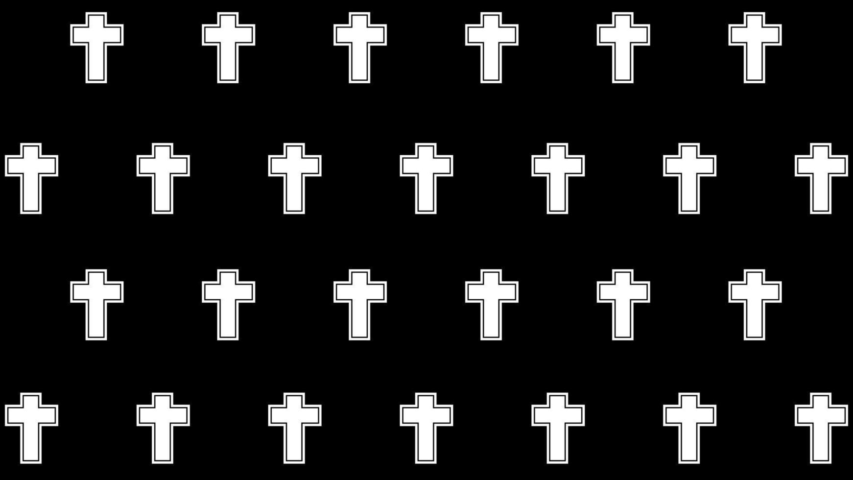 feliz cruz de halloween sobre fondo negro, perfecta para papel tapiz, telón de fondo, postal, fondo para su diseño vector