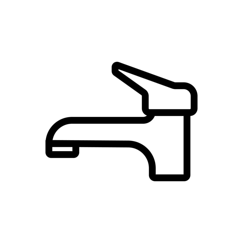 Water mixer icon vector. Isolated contour symbol illustration vector