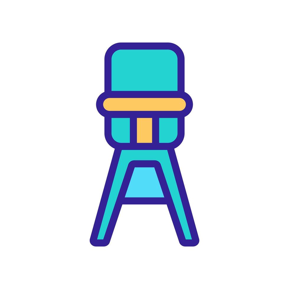 high classic feeding chair icon vector outline illustration
