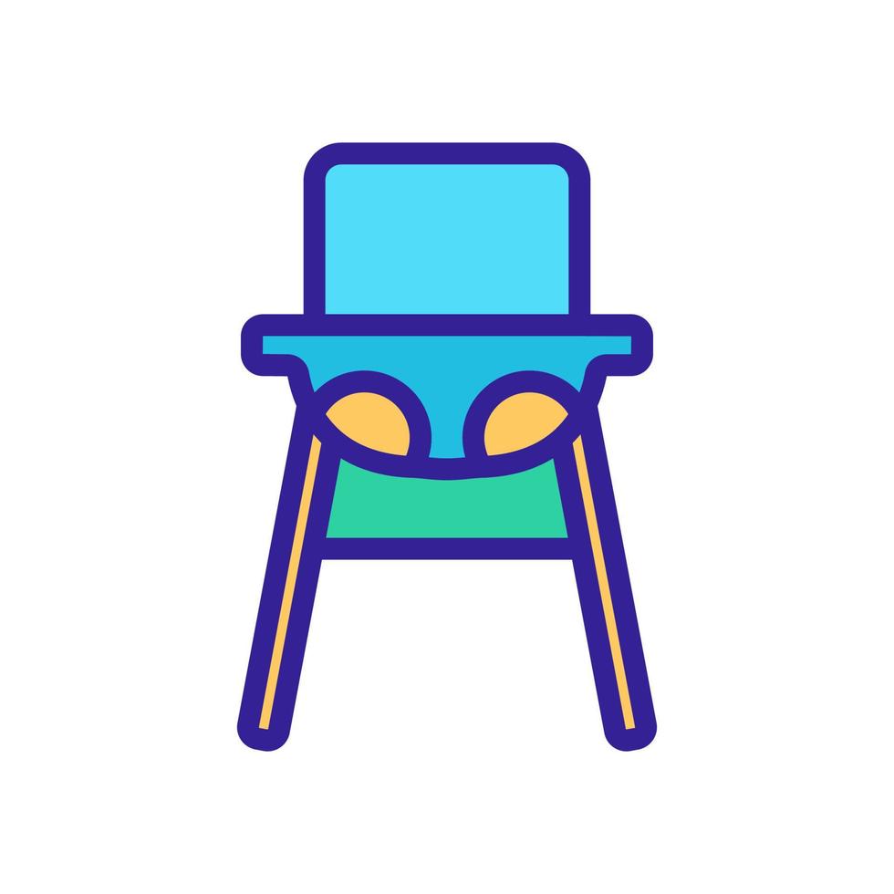 hanging chair for feeding icon vector outline