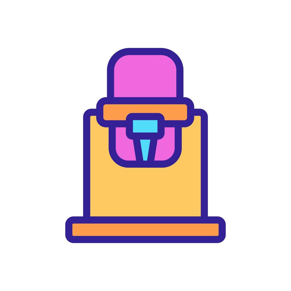 baby chair transformer for feeding with clamp for legs icon vector outline illustration