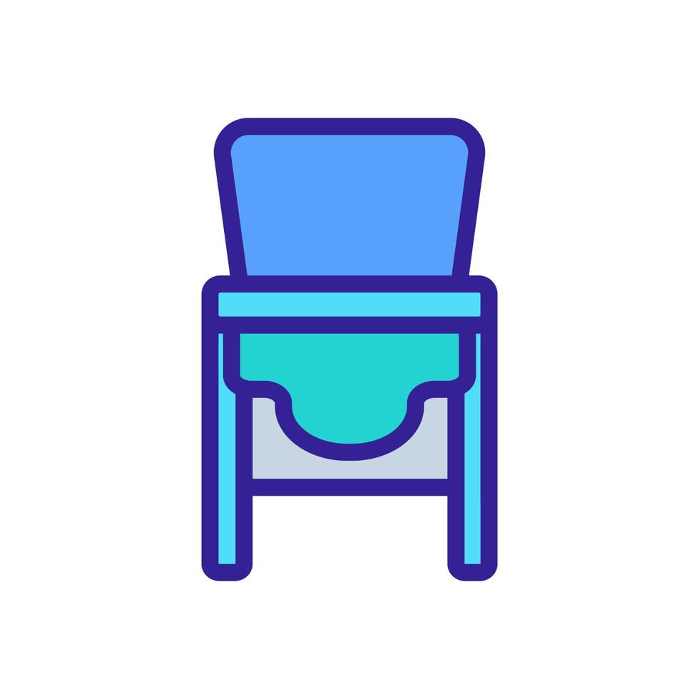 transformador de silla hundida para ilustración de contorno de vector de icono de alimentación