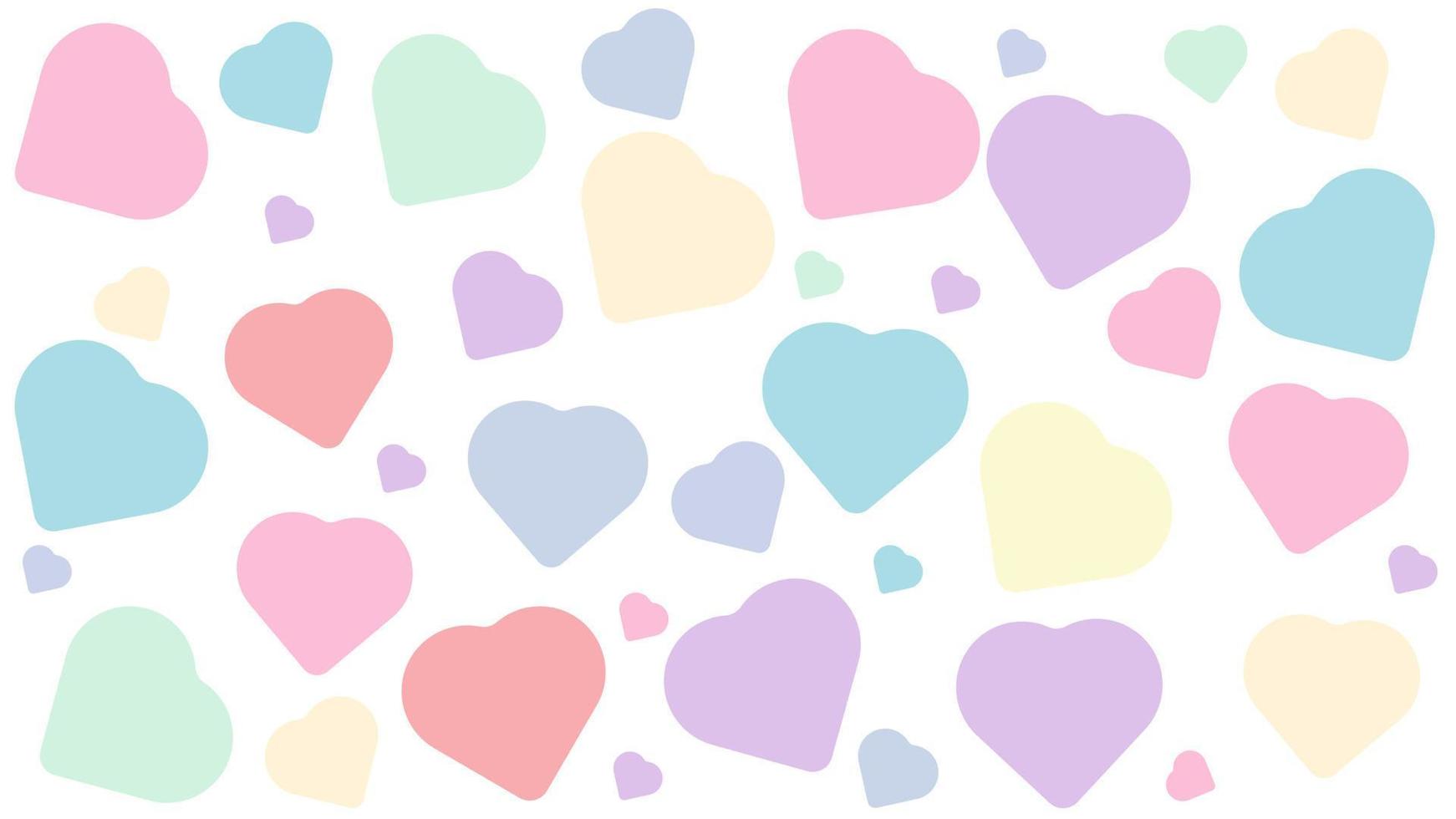 cute pastel heart shape background illustration, perfect for wallpaper