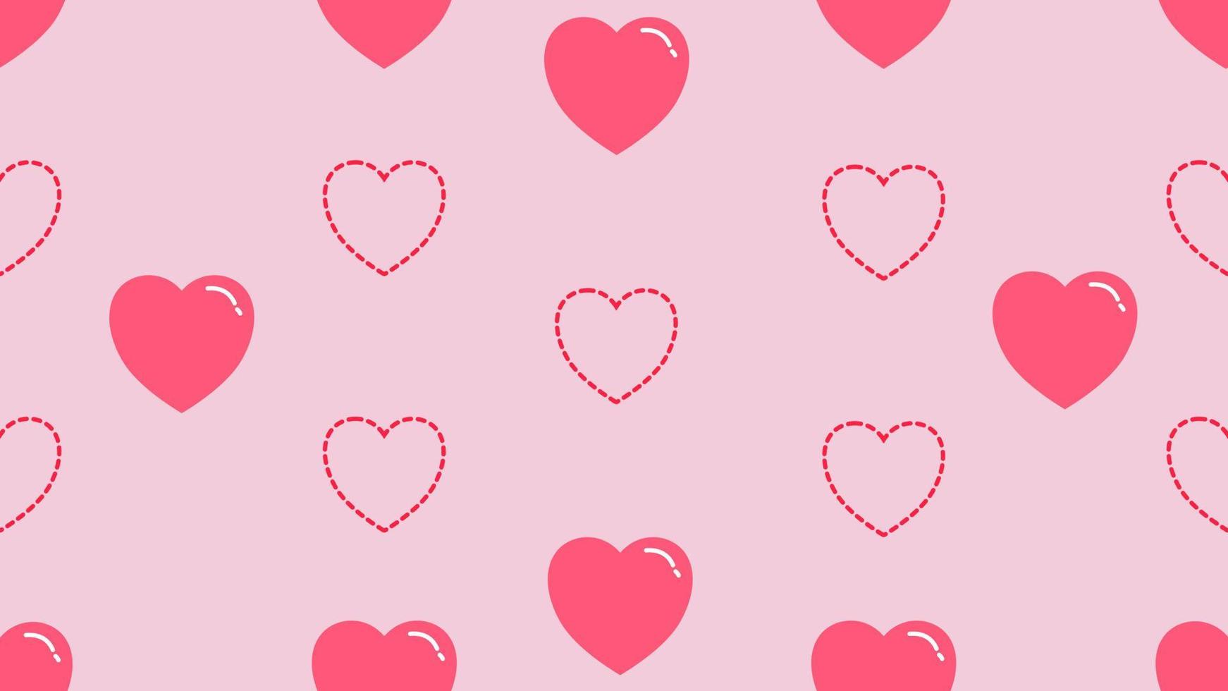 cute heart seamless pattern on pink background, perfect for backdrop ...