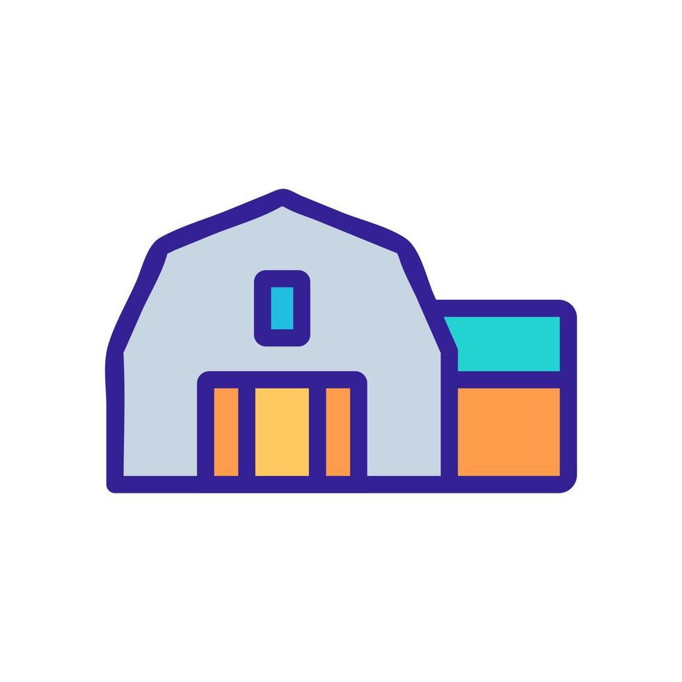 Farm house icon vector. Isolated contour symbol illustration vector