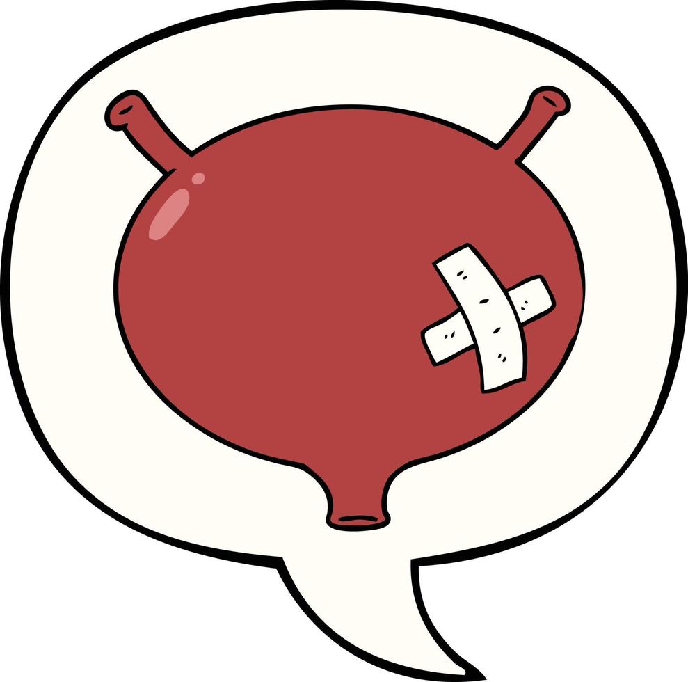 cartoon bladder and speech bubble vector