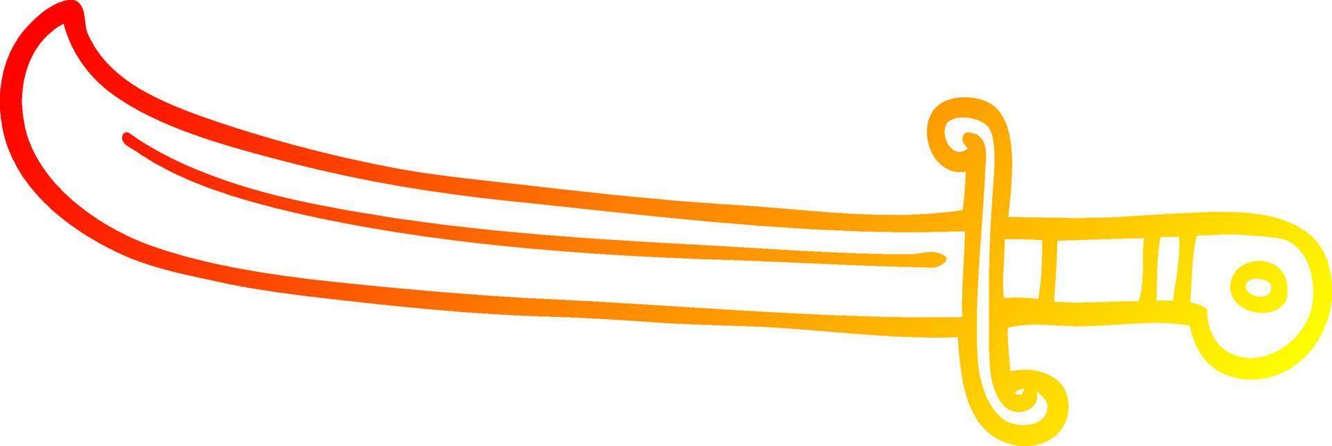 warm gradient line drawing cartoon lime fruit vector