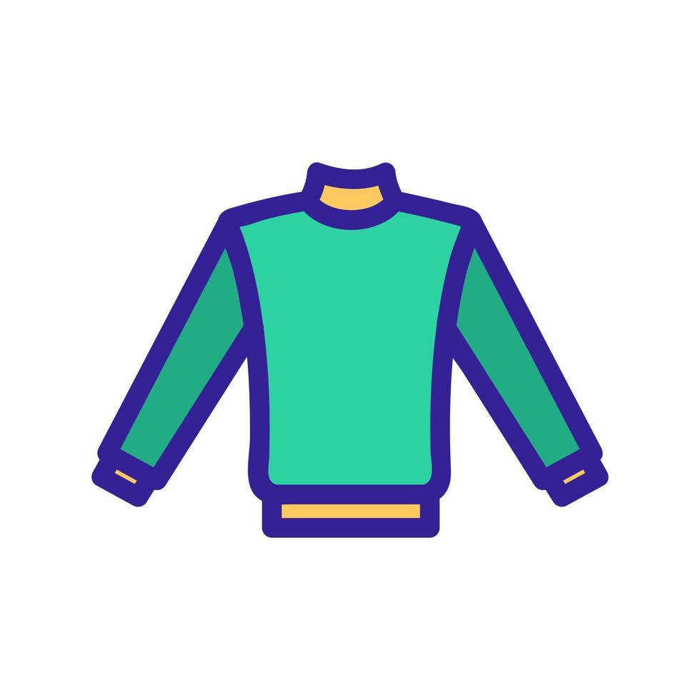 The jacket icon is a vector. Isolated contour symbol illustration vector