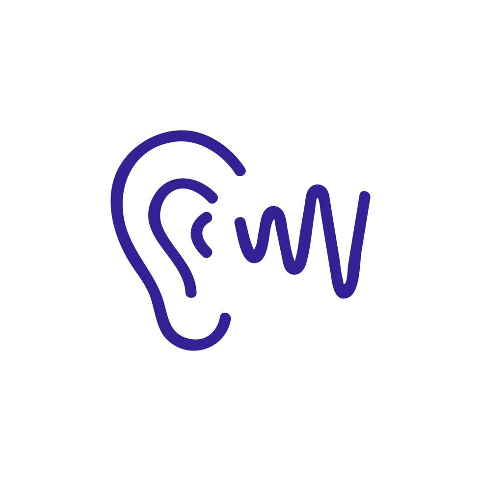 Vibration sound icon vector. Isolated contour symbol illustration vector