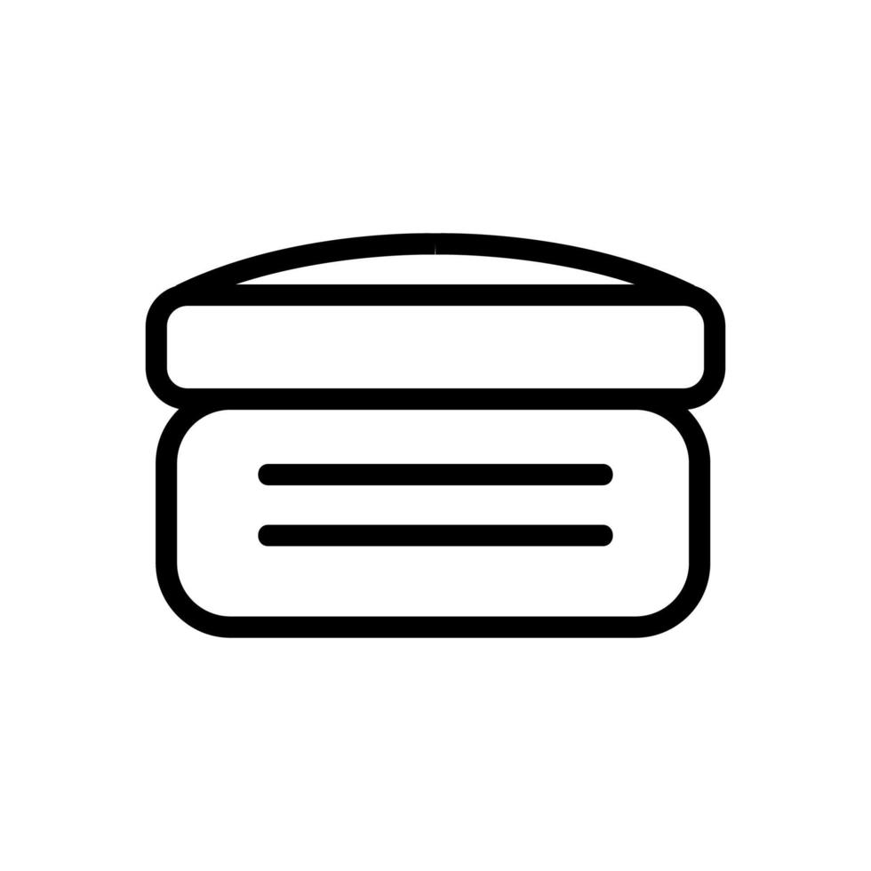 jar care cream icon vector outline illustration