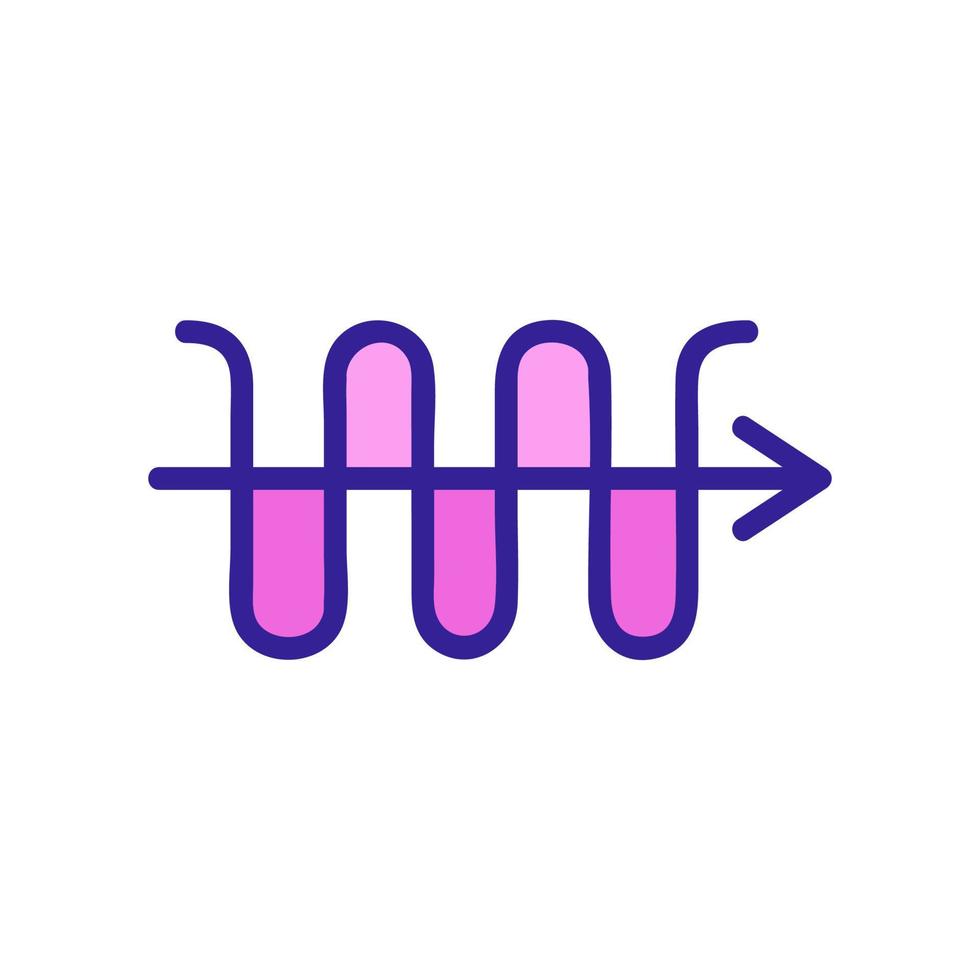 sound wave icon vector. Isolated contour symbol illustration vector