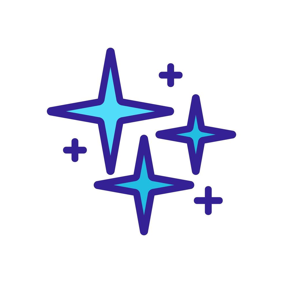 shining vertical quadrangular stars icon vector outline illustration