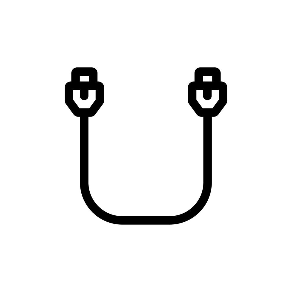 vector de icono de Internet por cable. ilustración de símbolo de contorno aislado