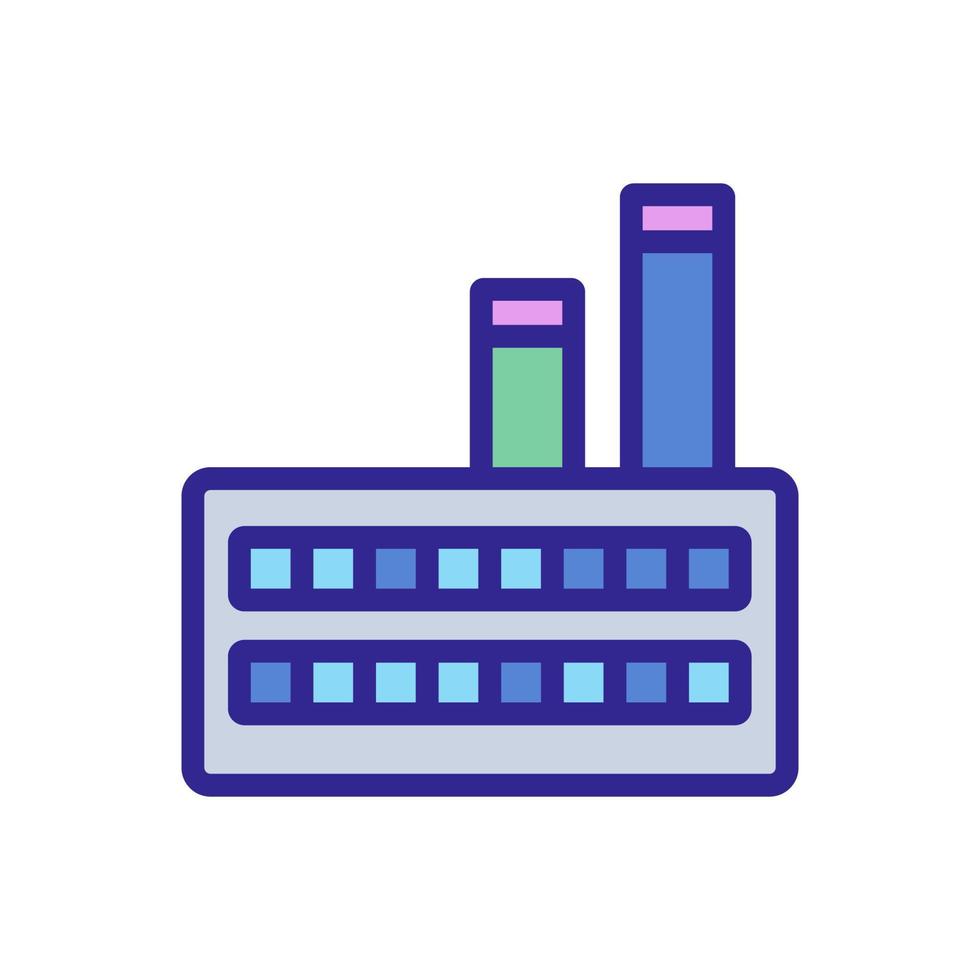 facility icon vector. Isolated contour symbol illustration vector