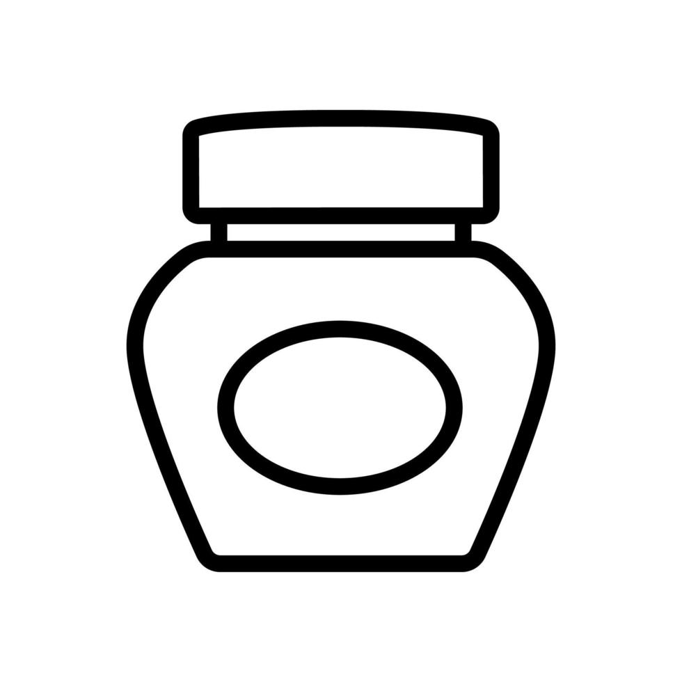 large jar of moisturizing cream icon vector outline illustration