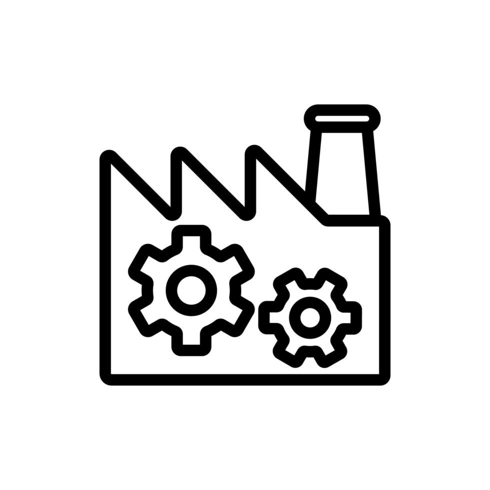 Factory icon vector. Isolated contour symbol illustration vector