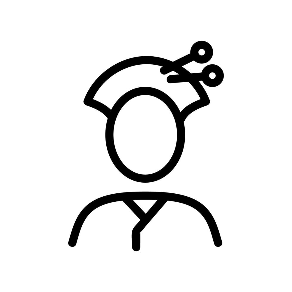 japón mujer icono vector contorno ilustración