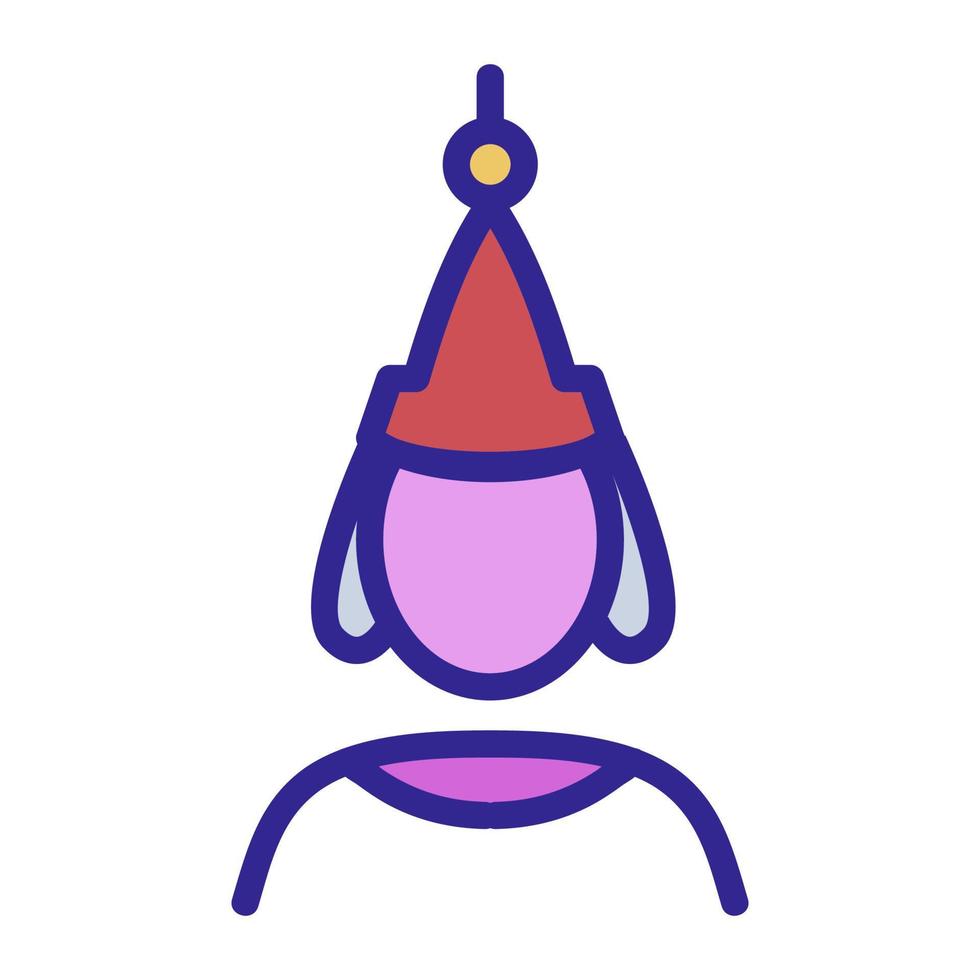 China woman icon vector outline illustration