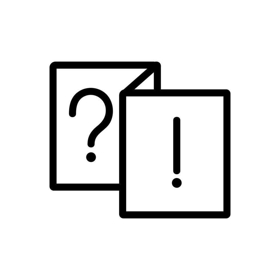 questions and answers icon vector. Isolated contour symbol illustration vector