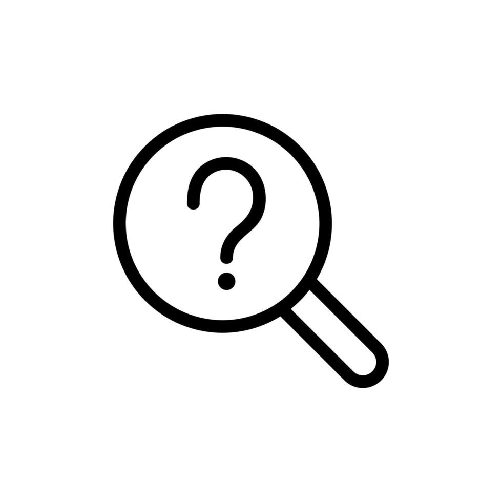 questions and answers icon vector. Isolated contour symbol illustration vector
