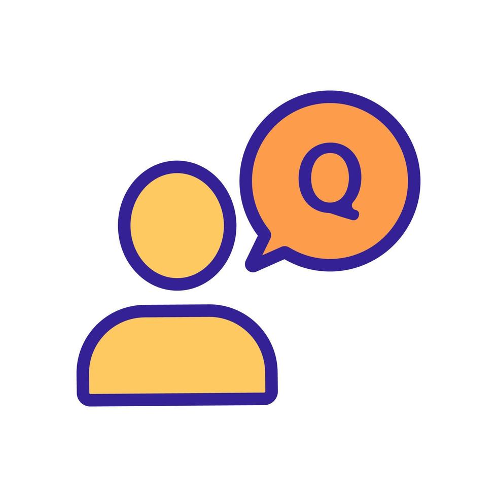 questions and answers icon vector. Isolated contour symbol illustration vector