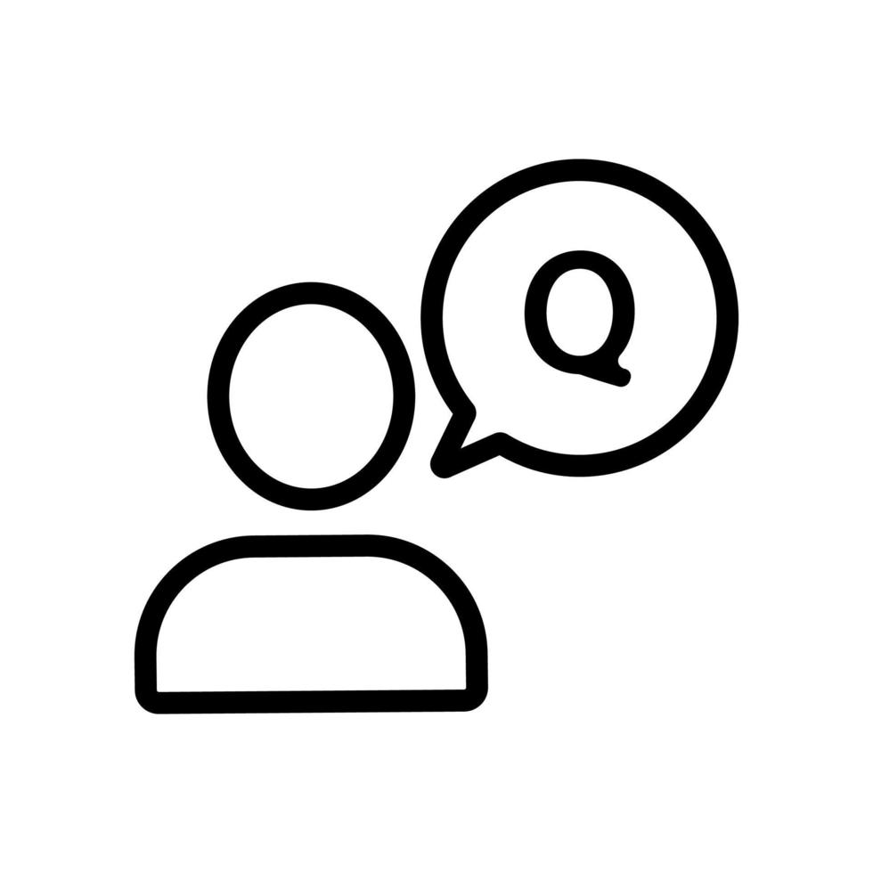 questions and answers icon vector. Isolated contour symbol illustration vector