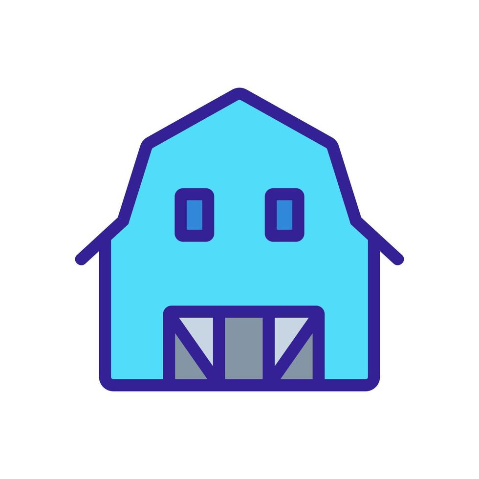 House farm icon vector. Isolated contour symbol illustration vector