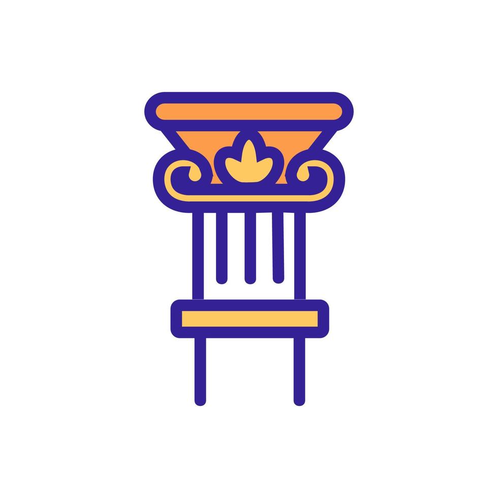 antique column icon vector. Isolated contour symbol illustration vector