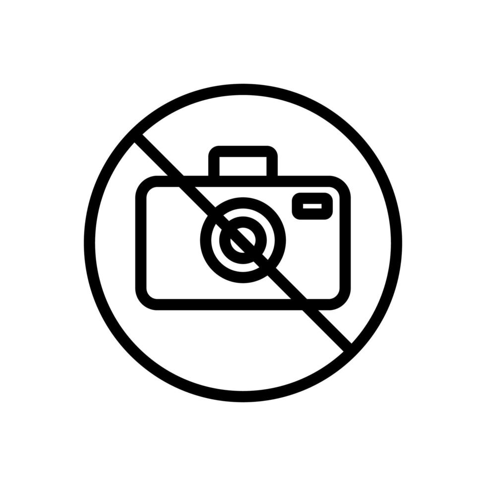 It is forbidden to photograph the vector icon. Isolated contour symbol illustration