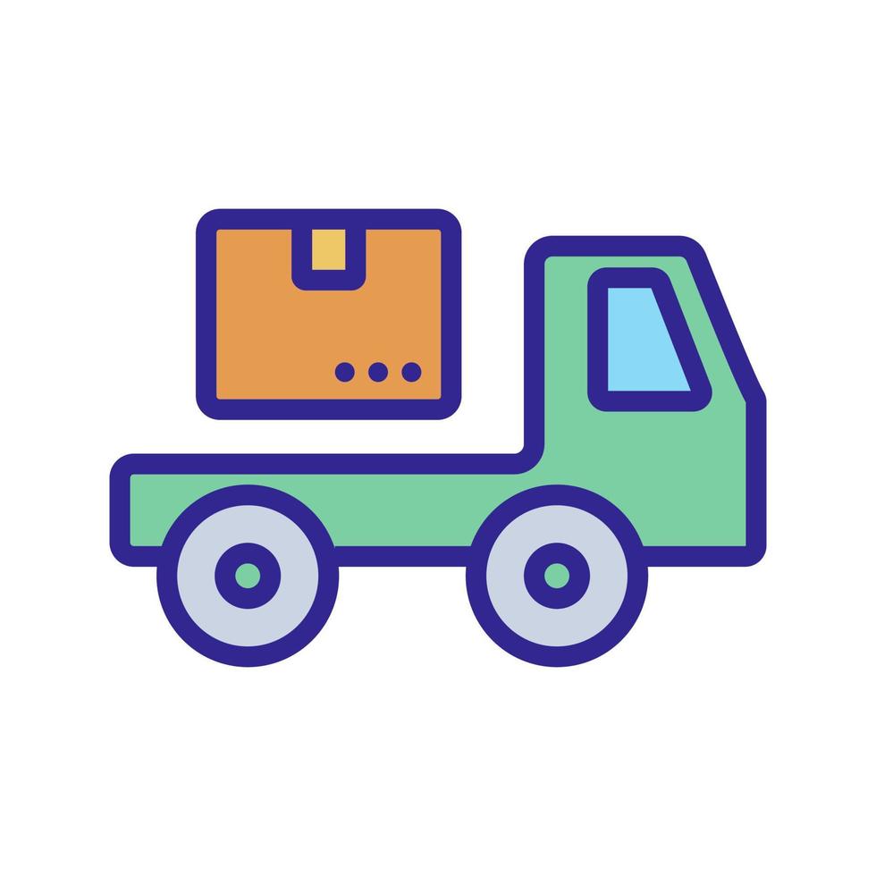 truck package icon vector outline illustration