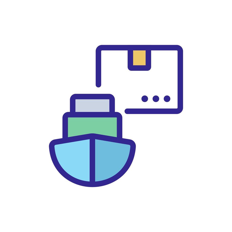ship the parcel icon vector outline illustration
