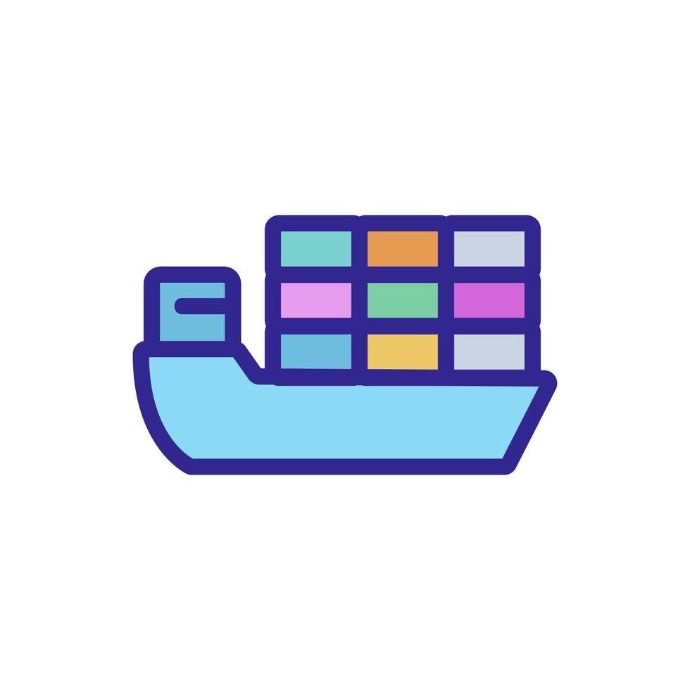 ship the goods export icon vector outline illustration