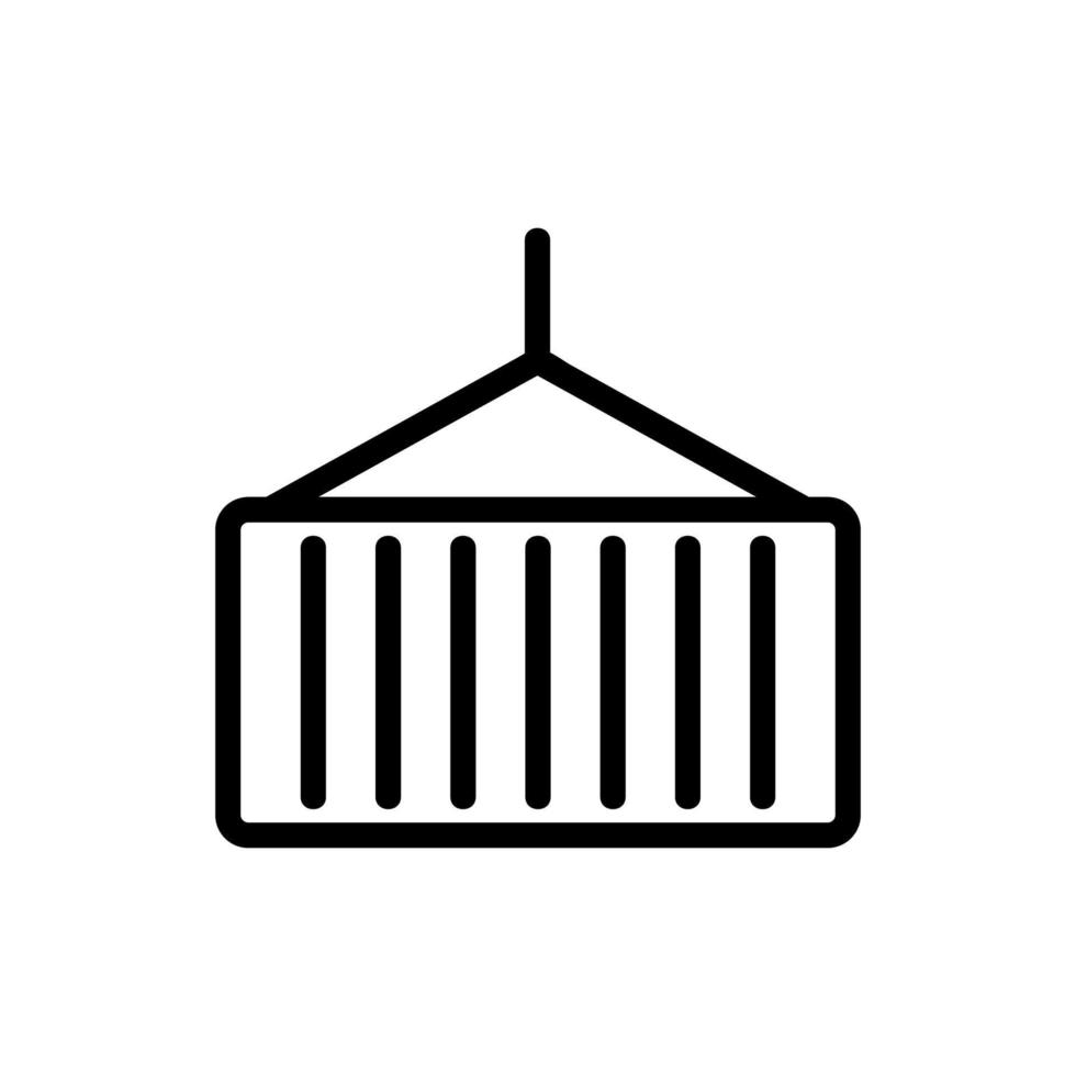 container ship icon vector outline illustration