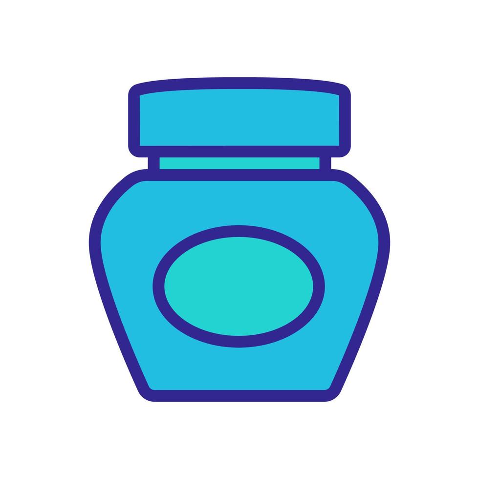 large jar of moisturizing cream icon vector outline illustration